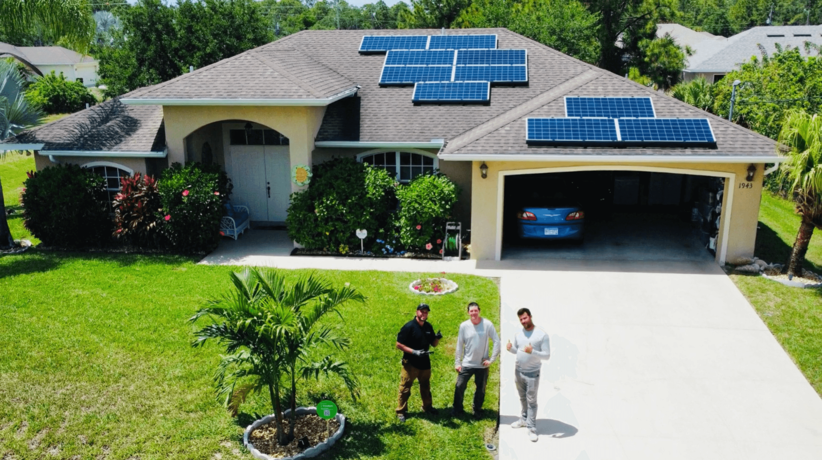 Solar workers on site